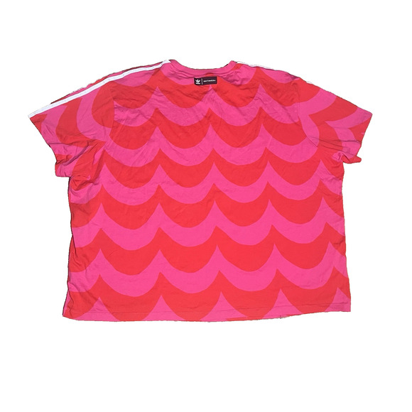 Adidas X Marimekko Shirt Wave Designer Oversized Tee Sports Pink Red 3X - Picture 4 of 15